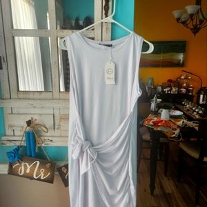 New white wrap dress medium